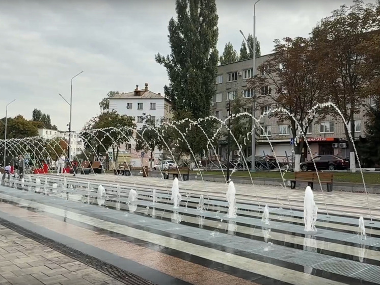 В Губкине заработал фонтан в сквере на улице Лазарева