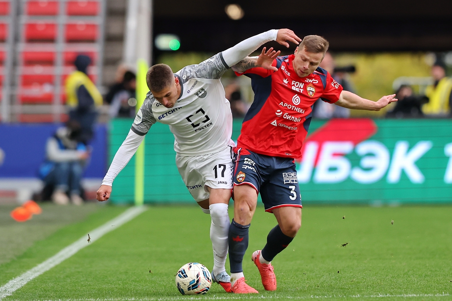 Момент игры ЦСКА против Балтики