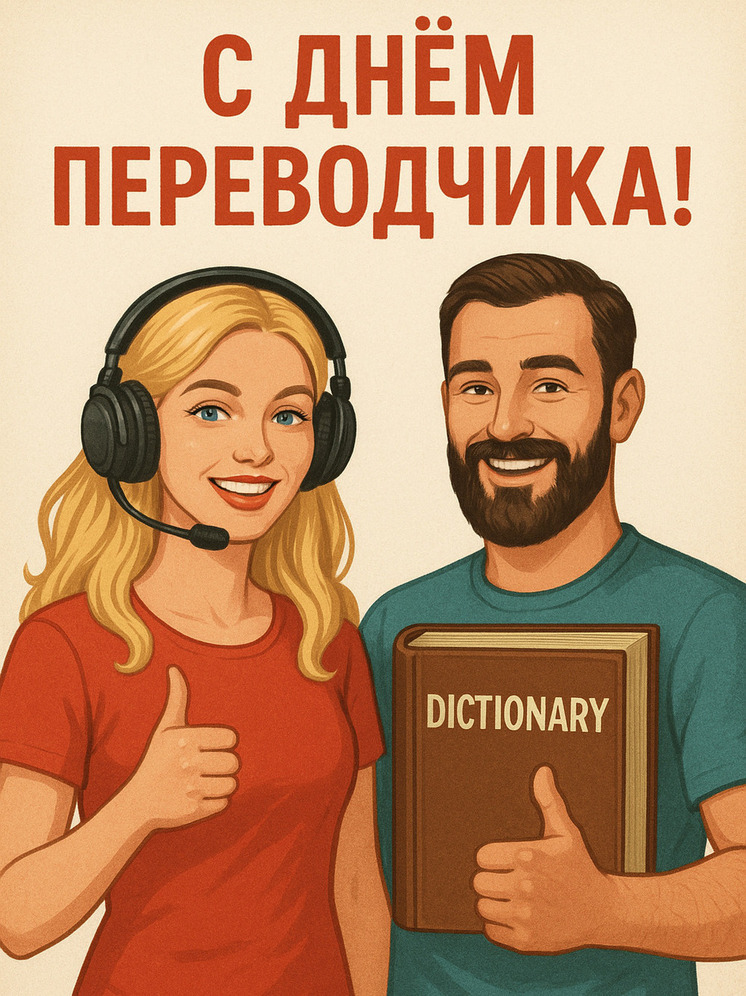 Открытка и поздравления на День переводчика