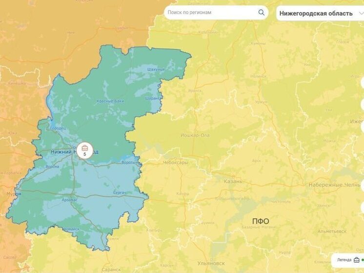 Нижегородские инвестпредложения разместили на инвестиционной карте РФ