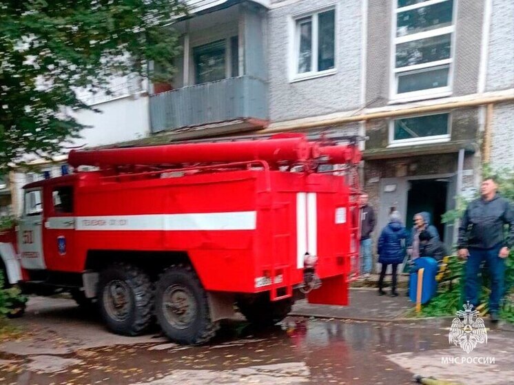 На пожаре в многоэтажке Донского эвакуировали шесть жителей дома