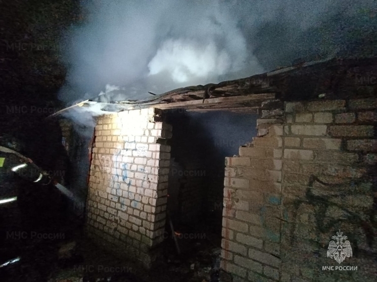 В Орле на улице Автовокзальной загорелись 2 хозпостройки