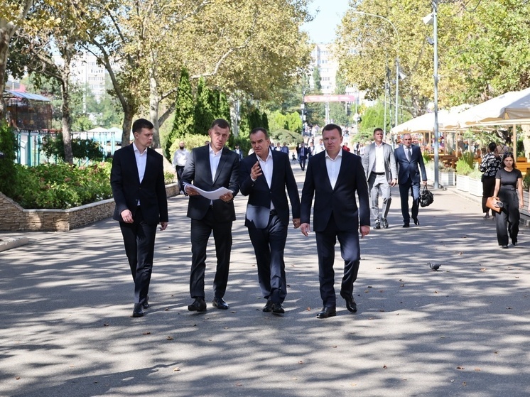 Глава Кубани проверил организацию нестационарной торговли в парке «Солнечный остров»