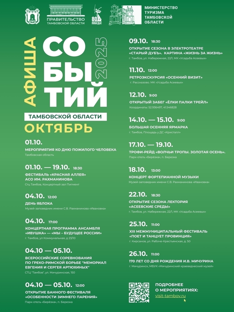 Октябрь в Тамбове: захватывающие путешествия по миру культуры, спорта и кулинарии
