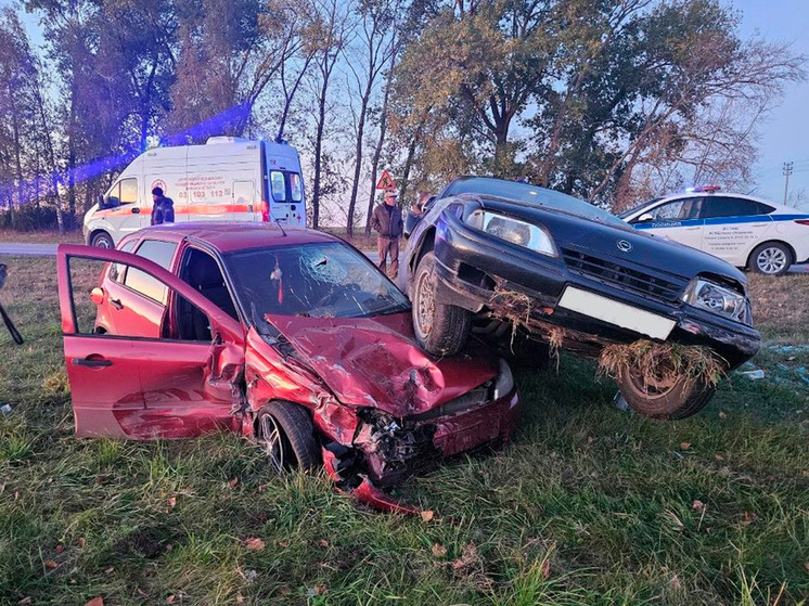 В Липецкой области столкновение двух автомобилей привело к травмам водителей