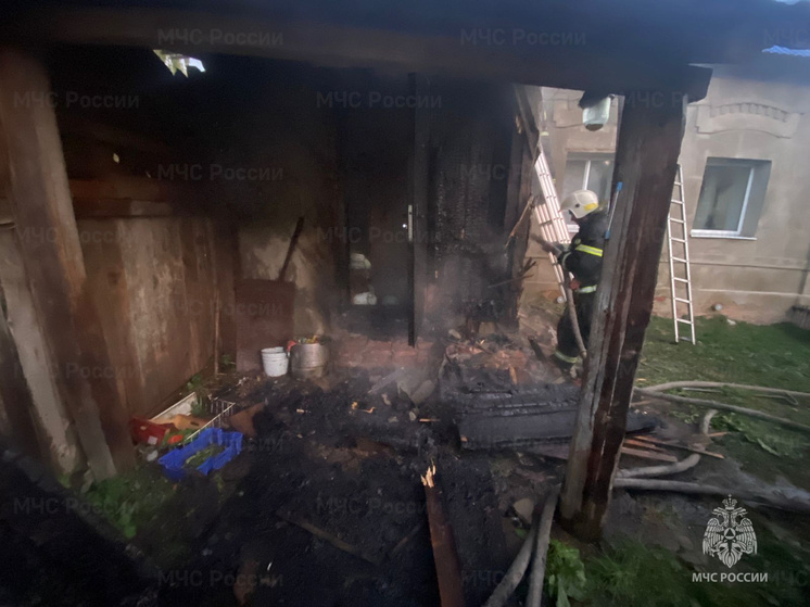 В мосальской деревне пожарные спасли от огня дом