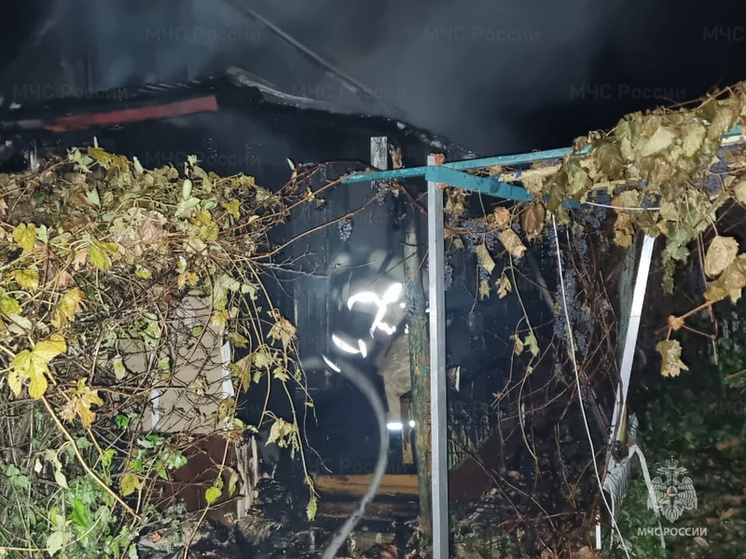 В Козельском районе сгорел дачный дом