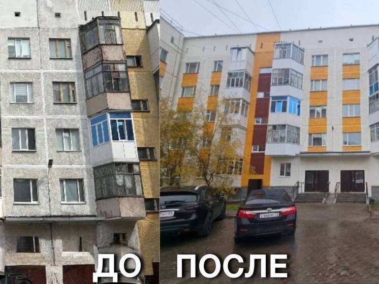 В Новом Уренгое показали фото отремонтированных домов