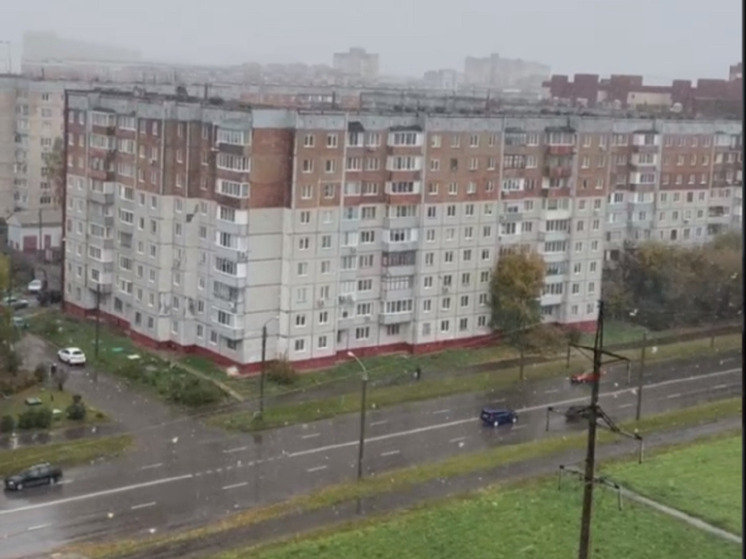 В Барнауле 3 октября пошел первый снег