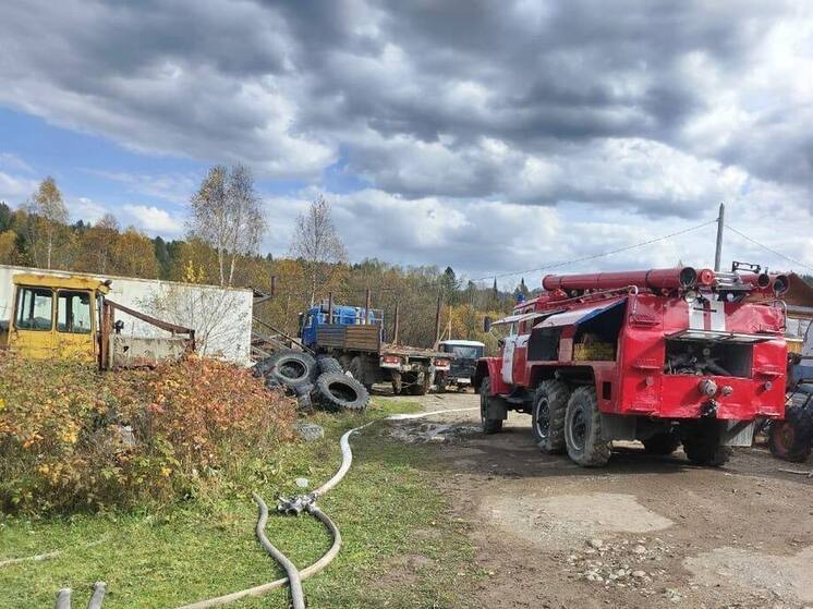 Нежилая квартира вспыхнула в одном из домов в алтайском селе