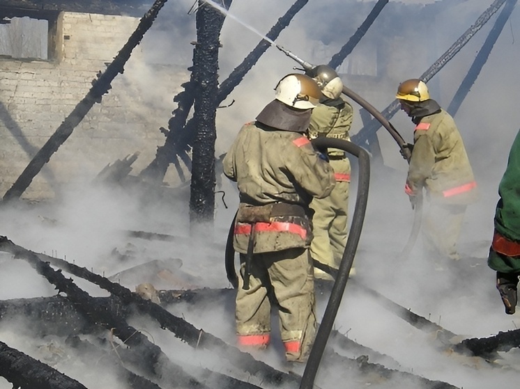 В Аннинском районе Воронежской области сгорел нежилой дом