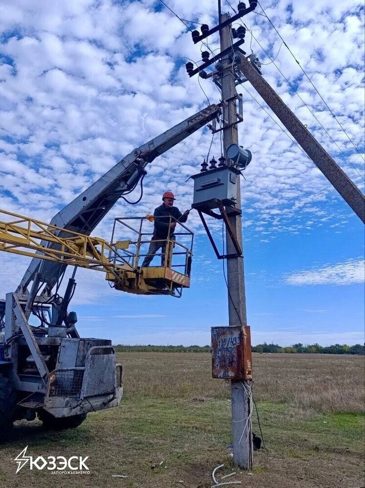 В запорожской Вознесенке установили новый силовой трансформатор