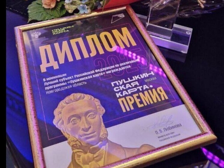 Новгородчина вошла в ТОП-10 по реализации программы «Пушкинская карта»