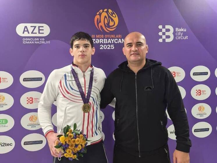 Давид Дзебисов из Северной Осетии завоевал золото на Играх стран СНГ по вольной борьбе