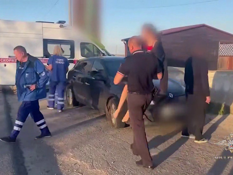 В Запорожской области полицейские спасли двух детей, которых унесло в море на надувном сапе