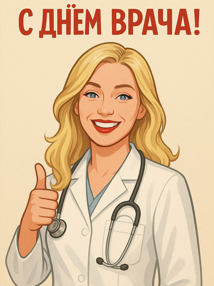 Открытка и поздравления на День врача