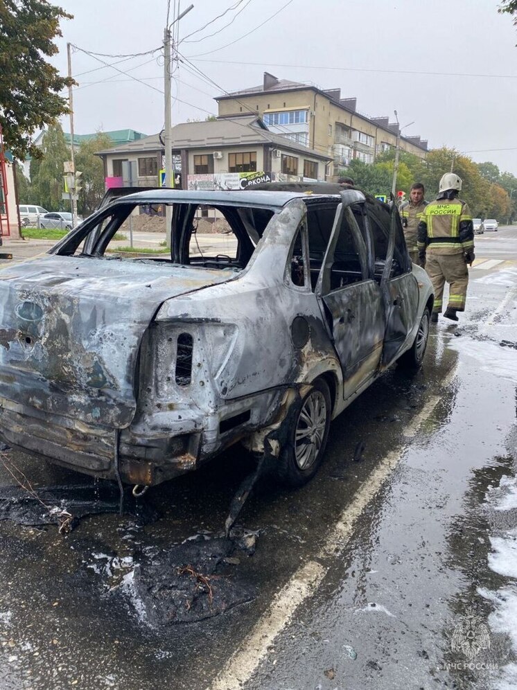 В КБР сгорела «Гранта»