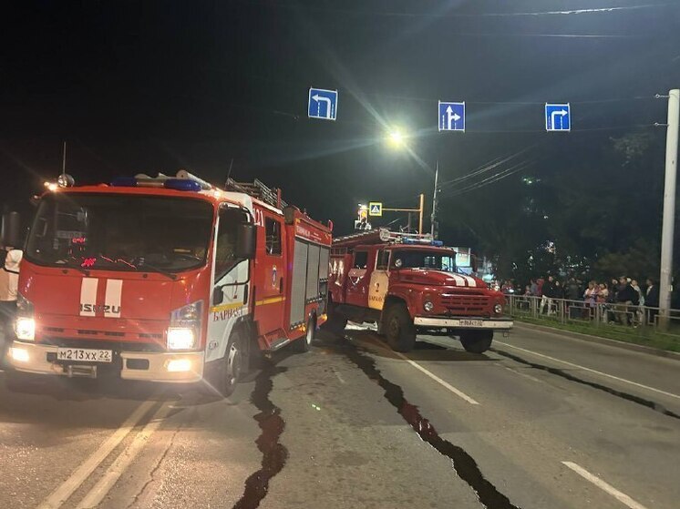 В Барнауле прямо на дороге загорелся автомобиль