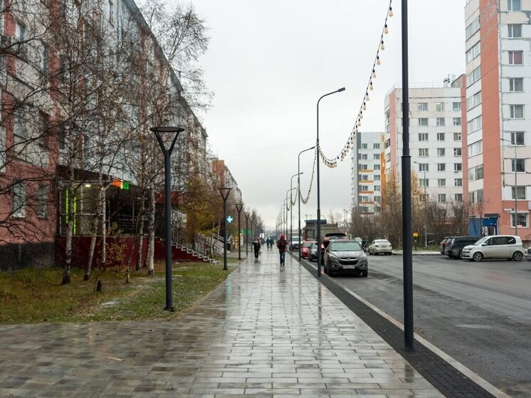 В Новом Уренгое благоустроили проезд Народов Севера