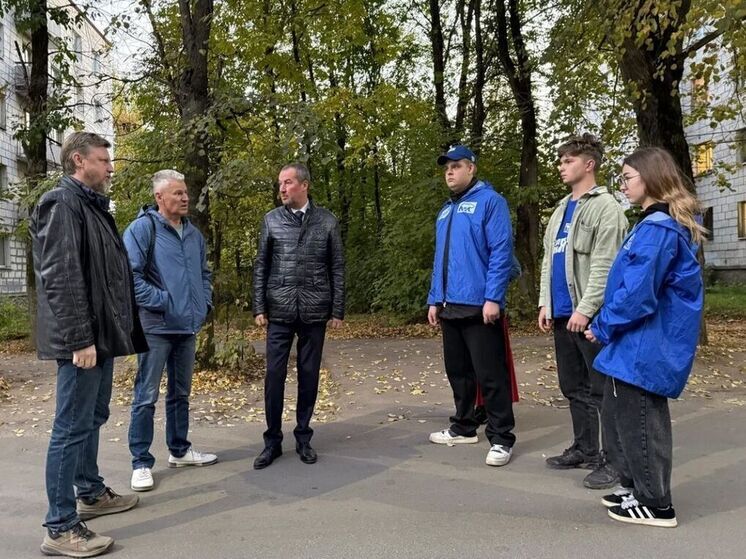 Партийцы и молодогвардейцы проверили ход выполнения работ по оборудованию уличного освещения в городе Костроме