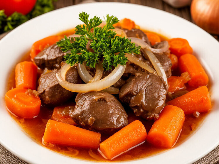 Блюдо дня: рецепт ужина из куриной печени с морковью и луком