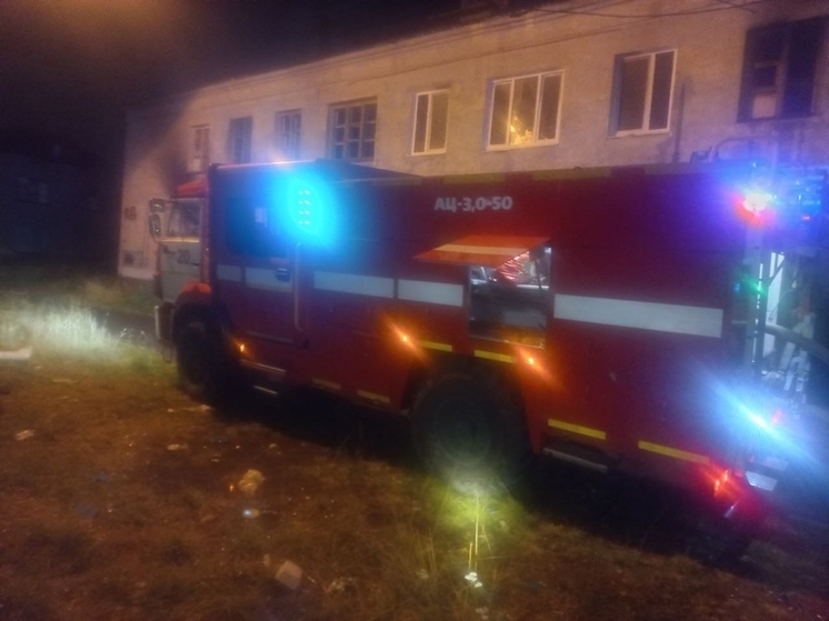 Пожарные потушили пожар в нежилом доме в Молочном