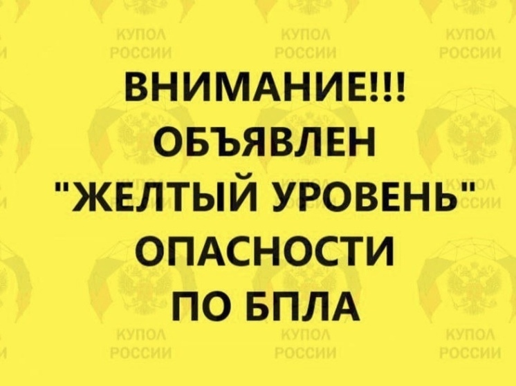 Желтый уровень опасности применения беспилотников объявили на Дону ночью 12 октября