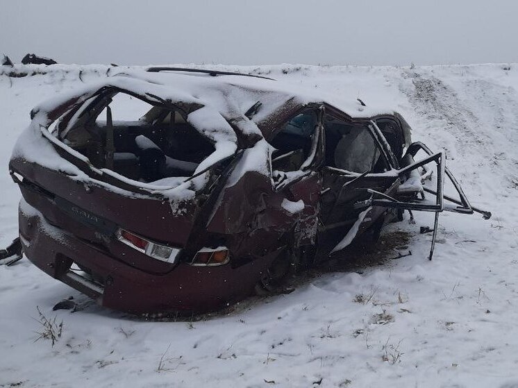 Водитель Toyota Gaia врезался в грузовик и погиб в Забайкалье