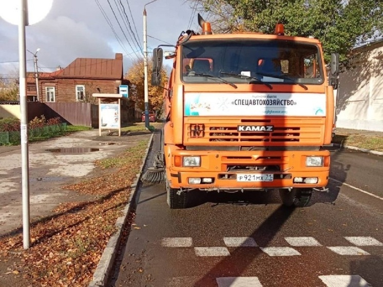 В понедельник в Туле проведут уборку листвы на 5 улицах