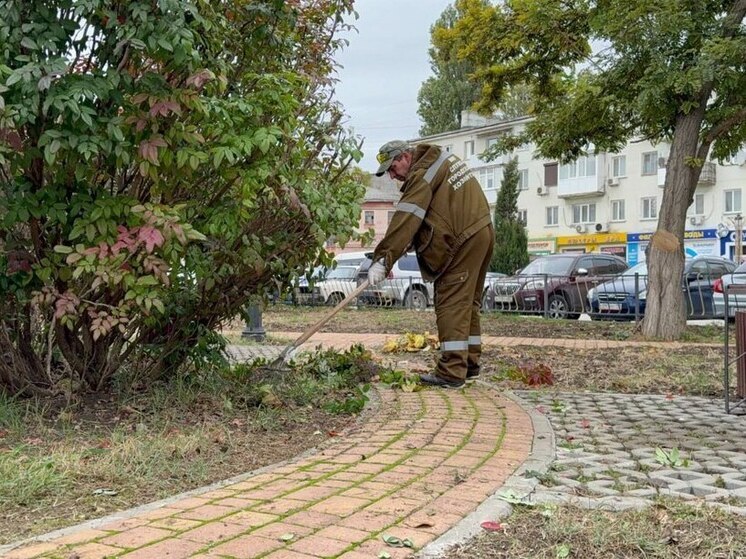 В Керчи начались плановые осенние работы по благоустройству скверов и улиц