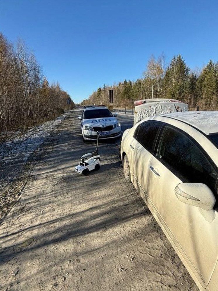 Жительница Мегиона поблагодарила сотрудников ГИБДД за спасение на дороге