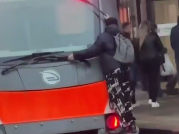 Пассажиры сняли зацепера с поезда и задали трепку