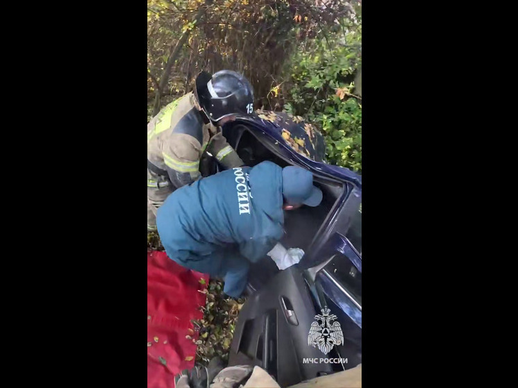 В Макеевке сотрудники МЧС России спасли женщину, пострадавшую в ДТП