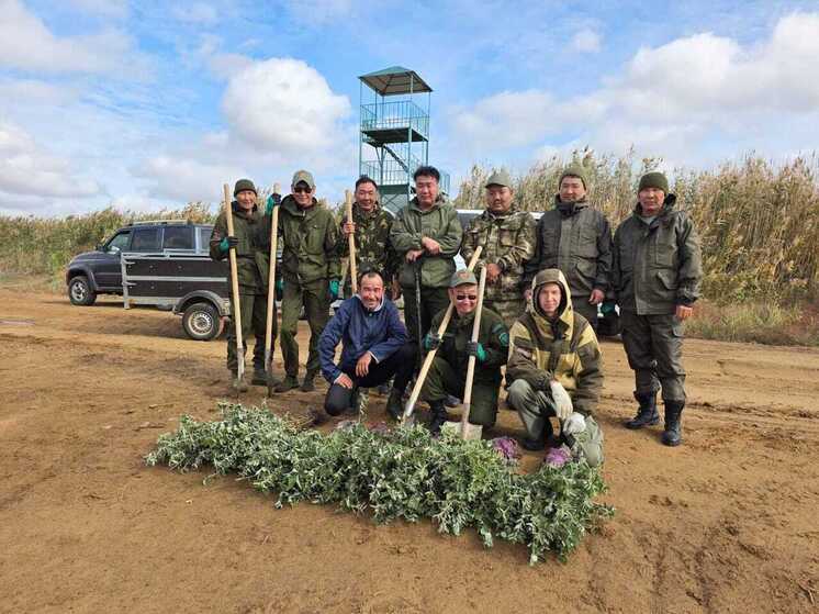 Работники заповедного дела Калмыкии встретили праздник на субботнике