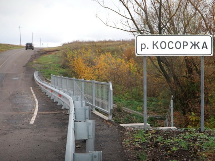 В Черемисиновском районе отремонтировали мост через реку Косоржа
