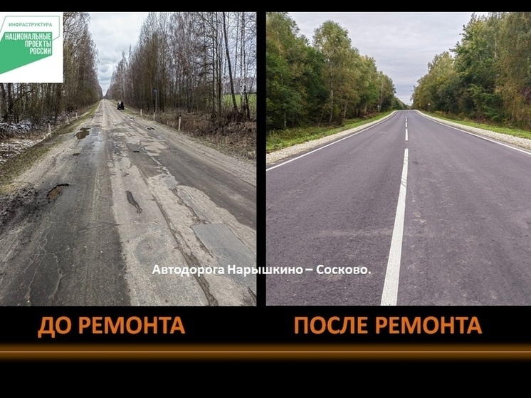 В Орловской области продолжаются дорожные работы