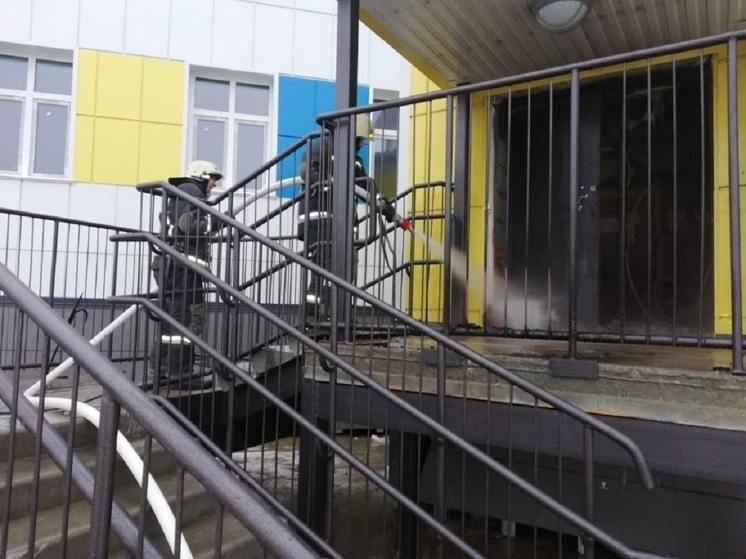 Газовый баллон вспыхнул в строящемся садике в Мысе Каменном