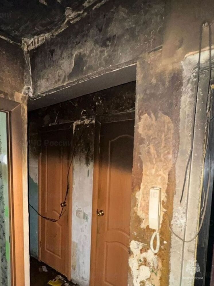 Пятнадцать пожарных ночью тушили квартиру в Калуге