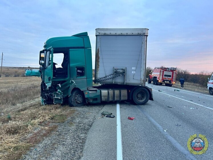 В Волгоградской области в ДТП с фурой скончались водитель и пассажир иномарки