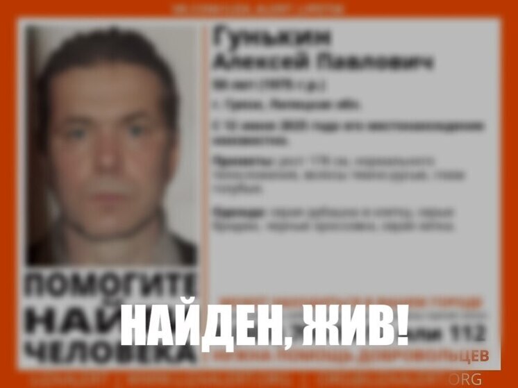 Пропавшего жителя Грязей Липецкой области нашли спустя четыре месяца поисков