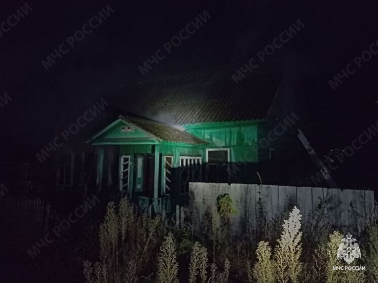 Брянские пожарные спасли трех человек из горящего дома