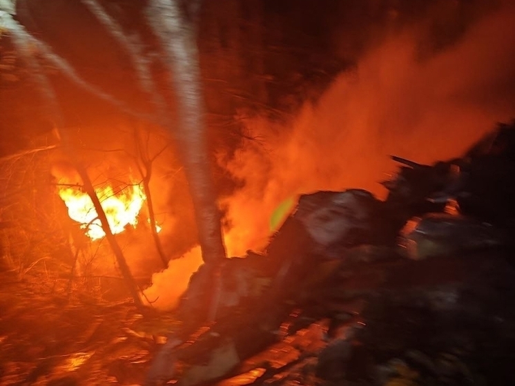 Пожарные потушили пожар в нежилом доме в Молочном