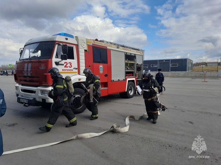 В Воронежской области прошли пожарные учения на складе «Озон»