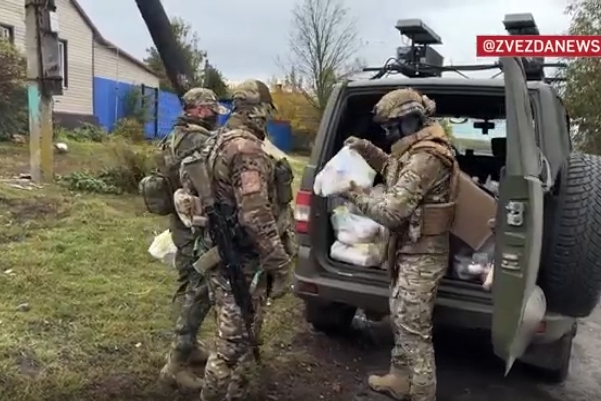 Бойцы «Севера» доставили гуманитарную помощь жителям курского приграничья