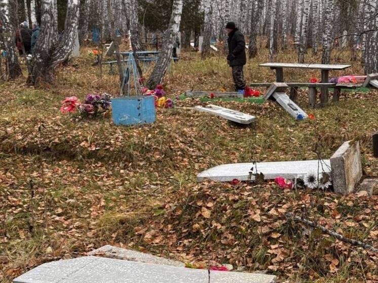 Дети разгромили более 80 надгробий в селе под Новосибирском