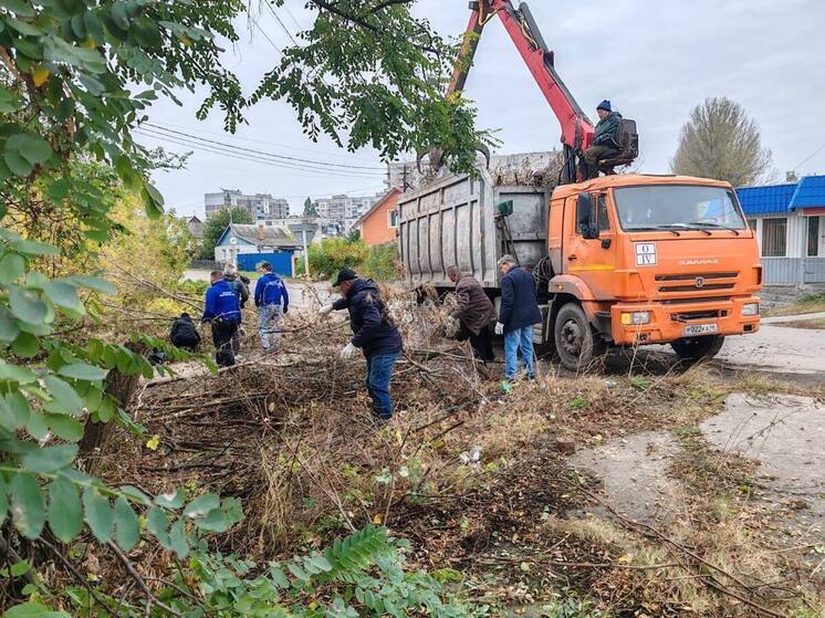 В Курске чиновники администрации Сеймского округа провели субботник на ПЛК