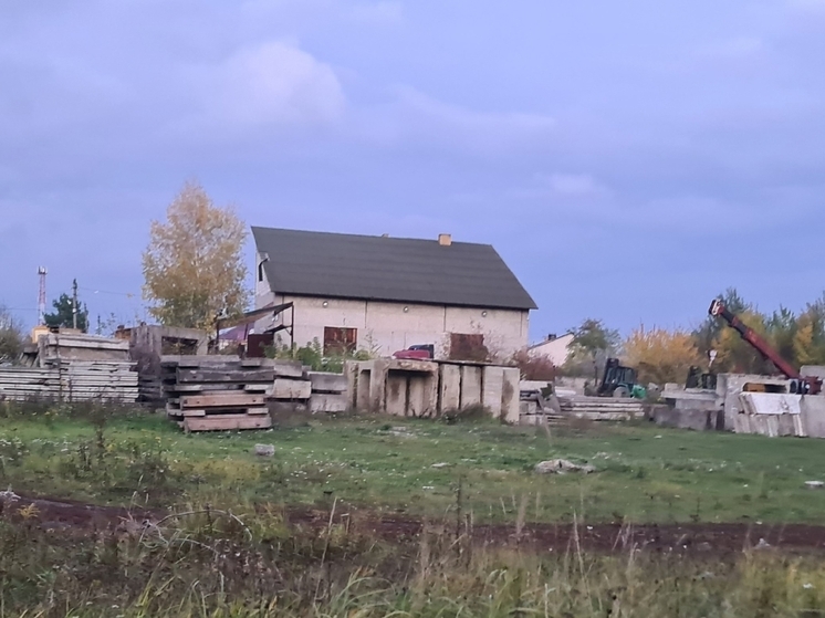 В Орле в мкр Лужки лесопарк продолжает захламляться бетонными плитами