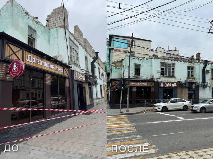 В Махачкале снесли незаконный третий этаж, построенный на крыше жилого дома