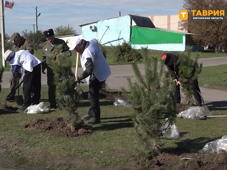 В Круглоозерке Херсонской области заложили Аллею казачьей славы