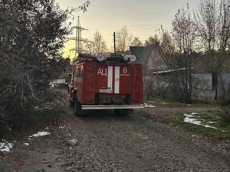 В Алтайском крае пожарные вытащили газовый баллон из горящего дома